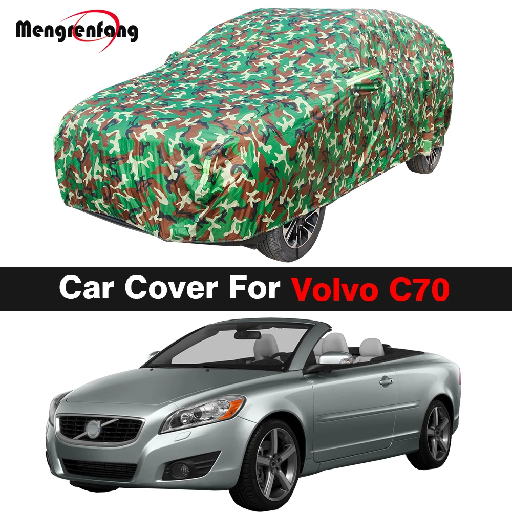 

Waterproof Camouflage Car Cover For Volvo C70 1996-2023 Anti-UV Sun Shade Snow Rain Protection Cover All Weather Suitable