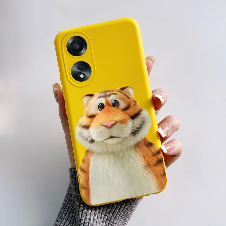 For OPPO A58 4G Case Cute Rabbit Panda Cases For OPPO A58 CPH2577 Phone Case For OPPO A58 4G OPPOA58 A 58 Silicone Cover Fundas