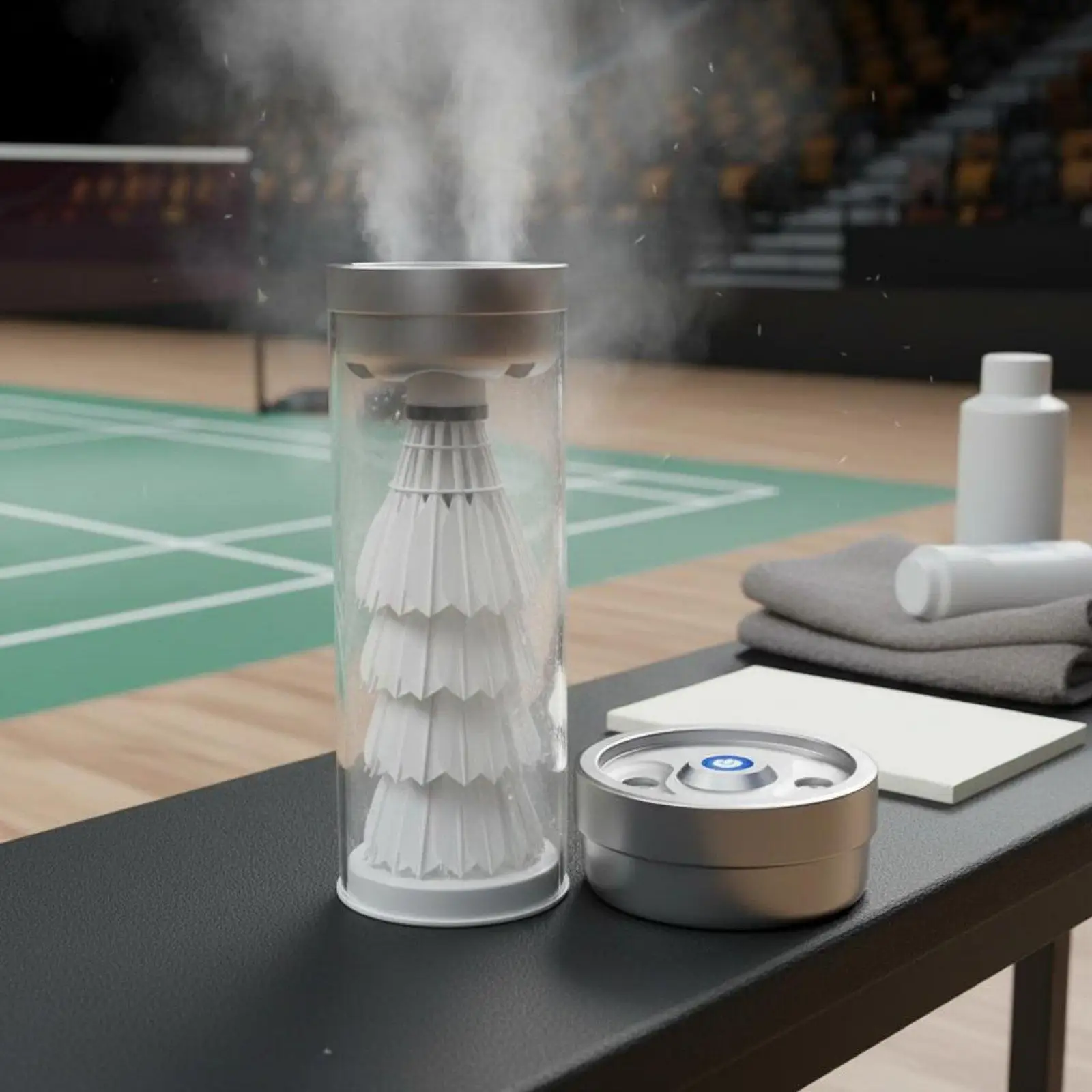 Feather Shuttlecock Humidifier Rechargeable Mist Sprayer Durable Athletic Tool for Badminton Games