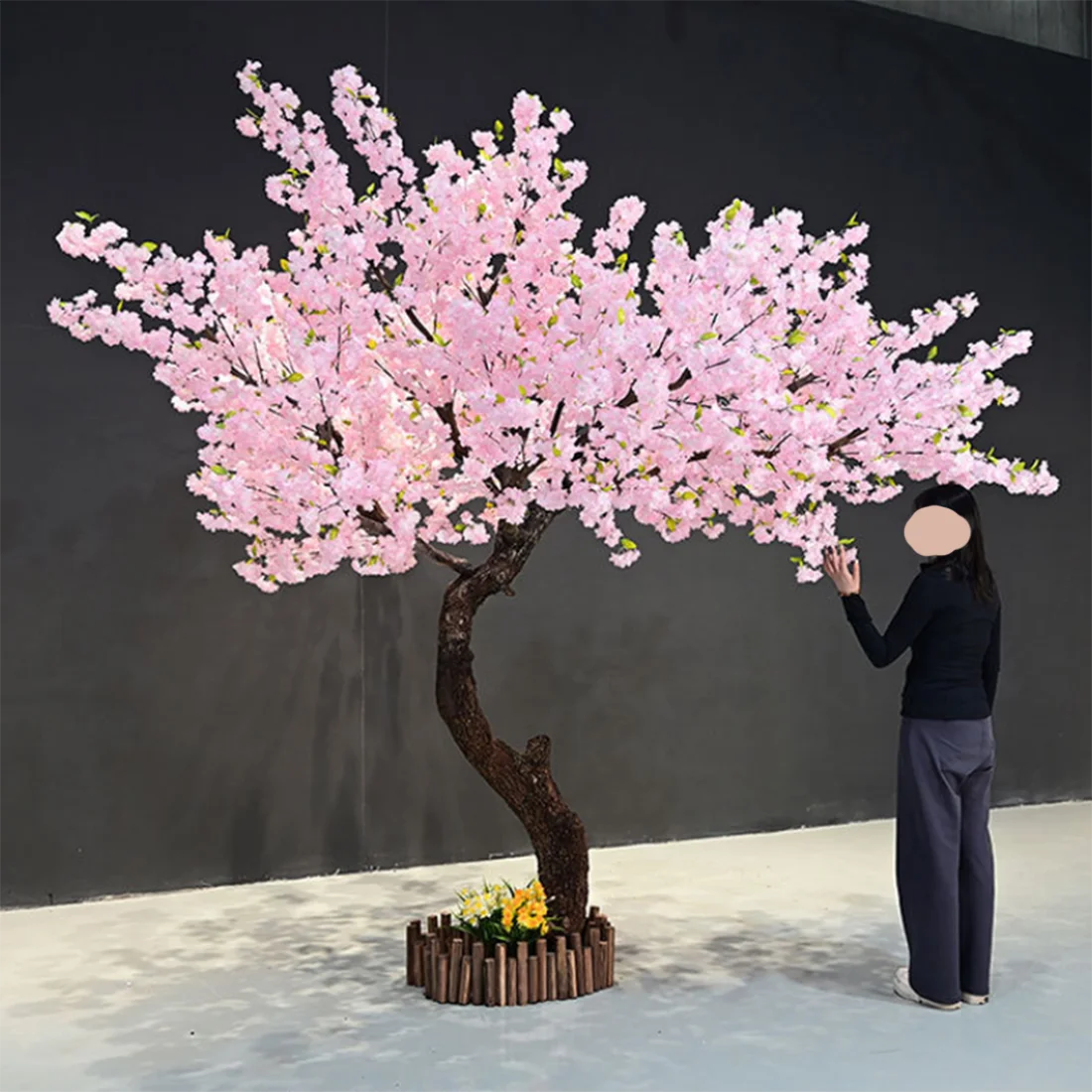 

Simulation Cherry Blossom Tree,Wishing Tree Large Fake Flower Tree Wedding Hotel Mall Window Decoration