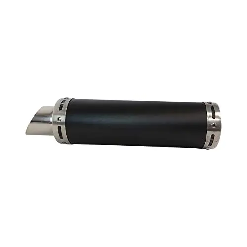 

Black Performance Exhaust Muffler Compatible With 50Cc GY6 Engine Scooter And Moped