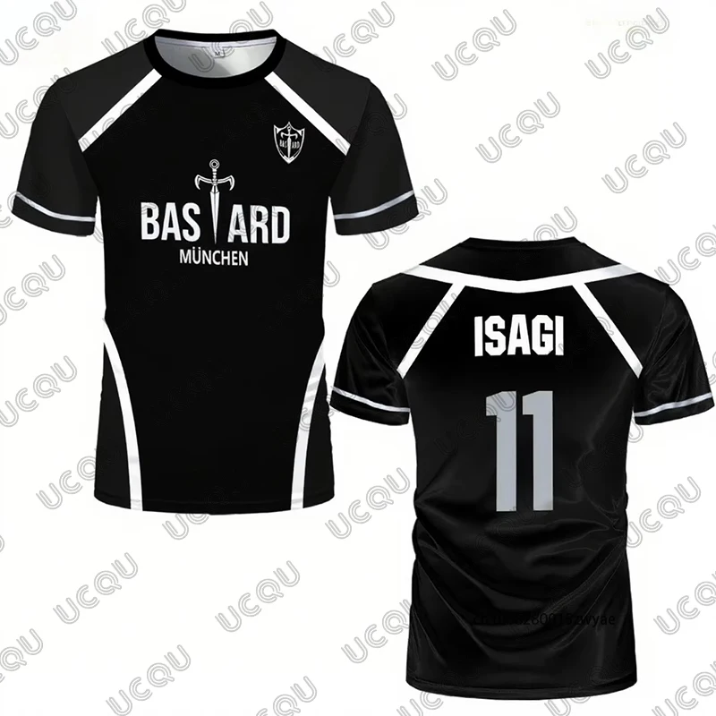 

2025 Hot Sale Japannese Anime Blue Lock Cosplay Men's Jersey Summer Soccer Uniform Casual Sports Short Sleeve Kids/Adult Tops