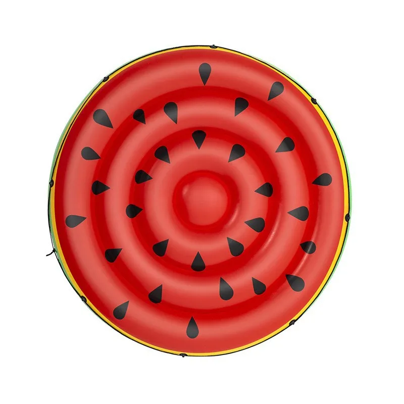 PVC Inflatable Full Circle Watermelon Floatation Raft Inflatable Float Bed Adult Reclining Bed Water Floating Mat