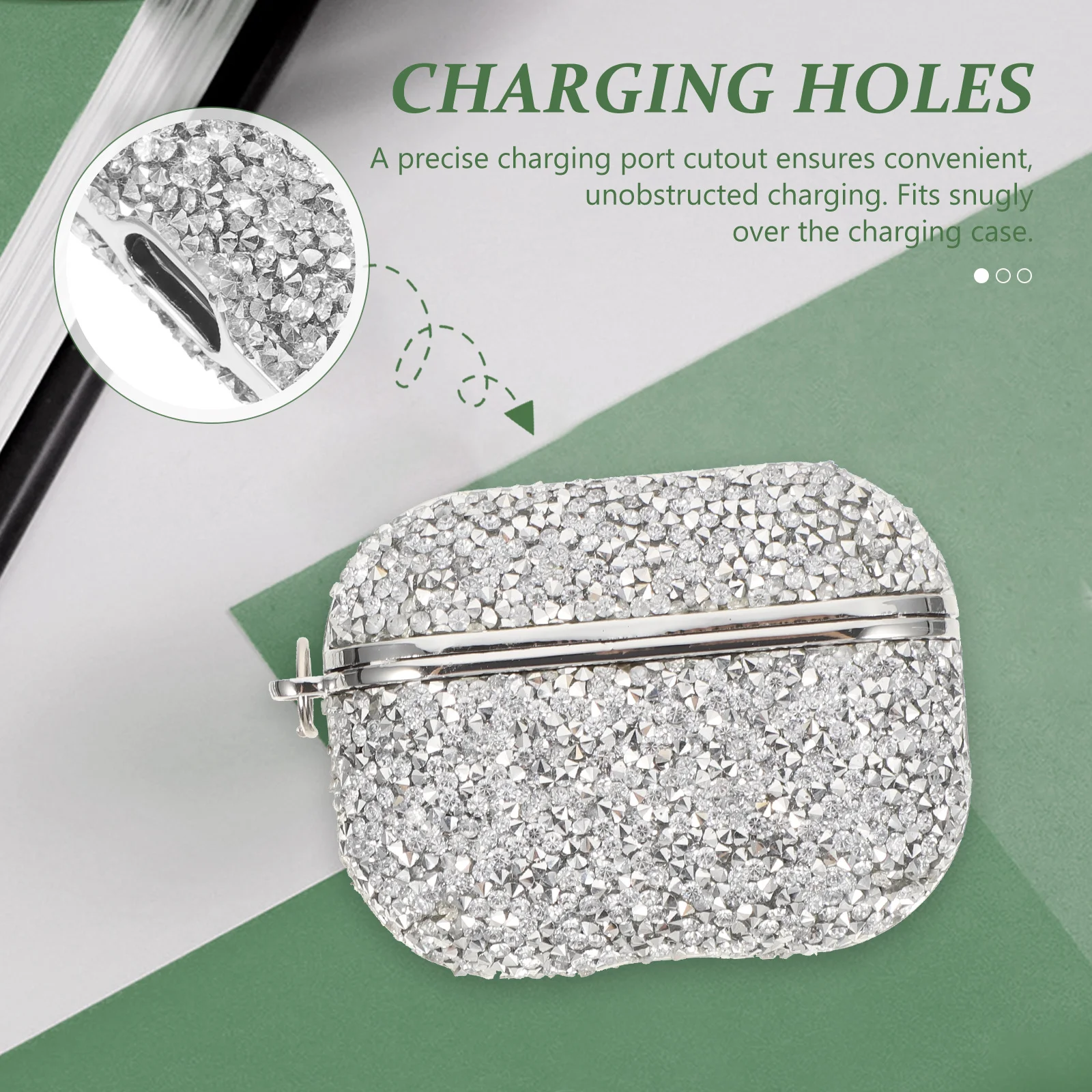 

Premium Glitter Earphone Case for Wireless Earbuds Holder Shockproof Wear Resistant Decorative Sleeve Comfortable