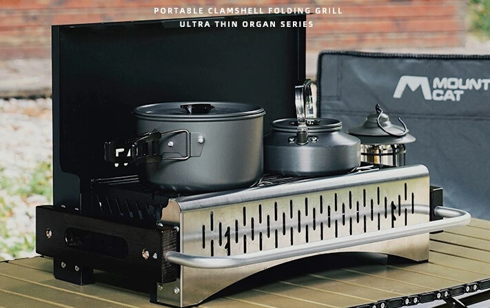 

Stainless steel folding convenient storage barbecue stove charcoal stove