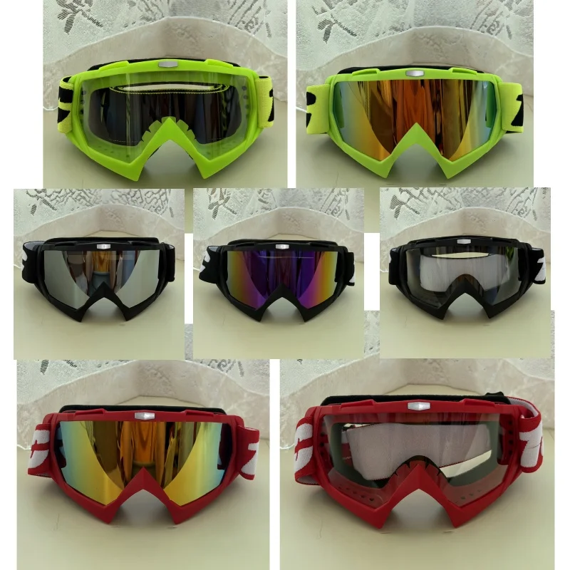 Shock Resistant PC Lens Riding Goggles Anti-Splash Wind Dust Proof Motorcycle ATV Mountain Bike Off-Road Sports Glasses