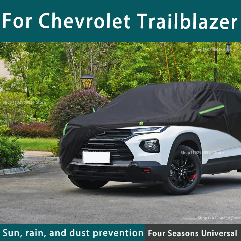 

For Chevrolet Trailblazer 210T Full Car Covers Outdoor Uv Sun Protection Dust Rain Snow Protective Car Cover Auto Black Cover