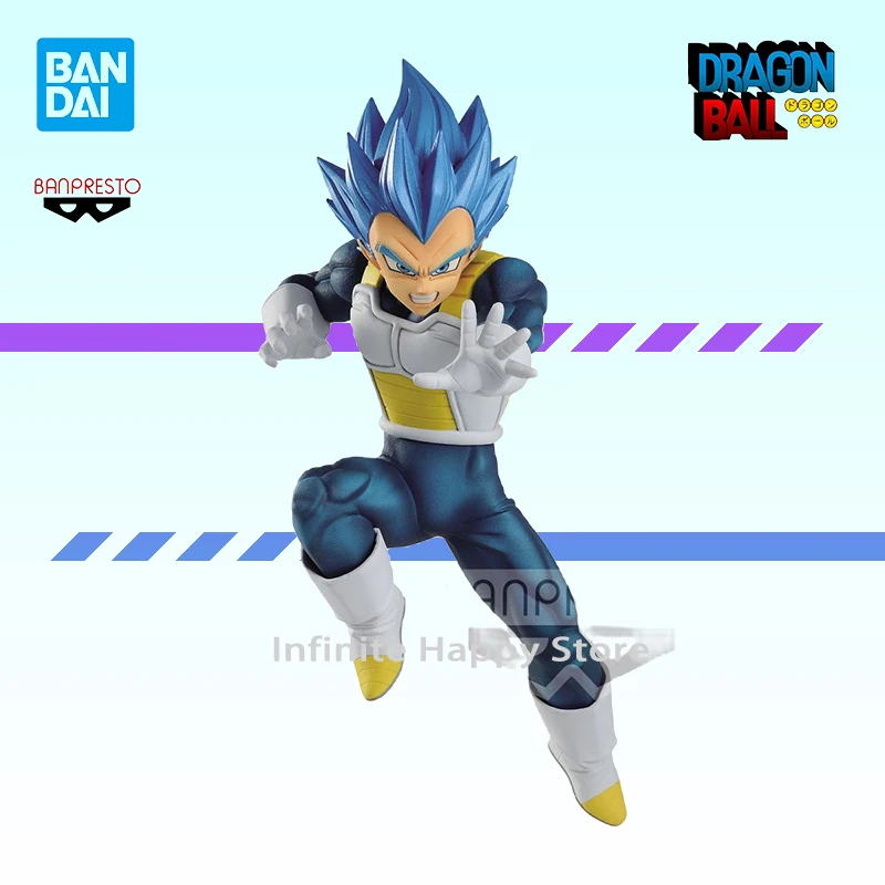 Banpresto-figura de Dragon Ball Super Vegeta, modelo Original, adorno de decoración, juguete de regalo