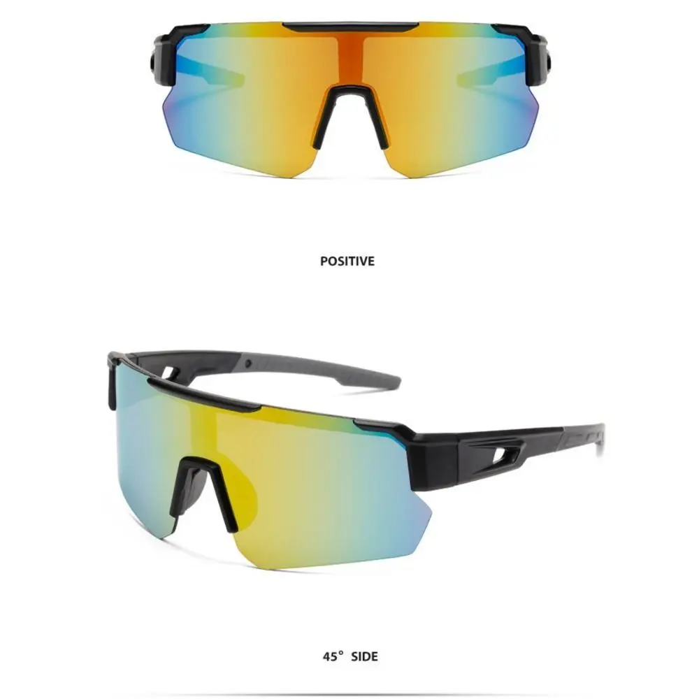 Gafas de sol de ciclismo UV400, lentes HD, medio marco, resistente a los rayos UV, gafas de ciclismo cómodas de moda para deportes al aire libre, gafas para montar