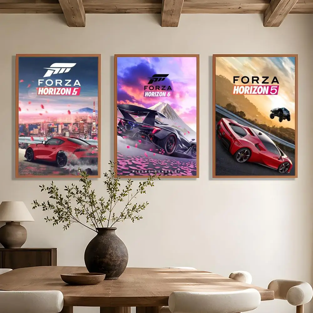 Racing Game F-Forza Horizon Poster Wall Art Poster HD Waterproof PP Print Bedroom Living Room Office Decor Gift