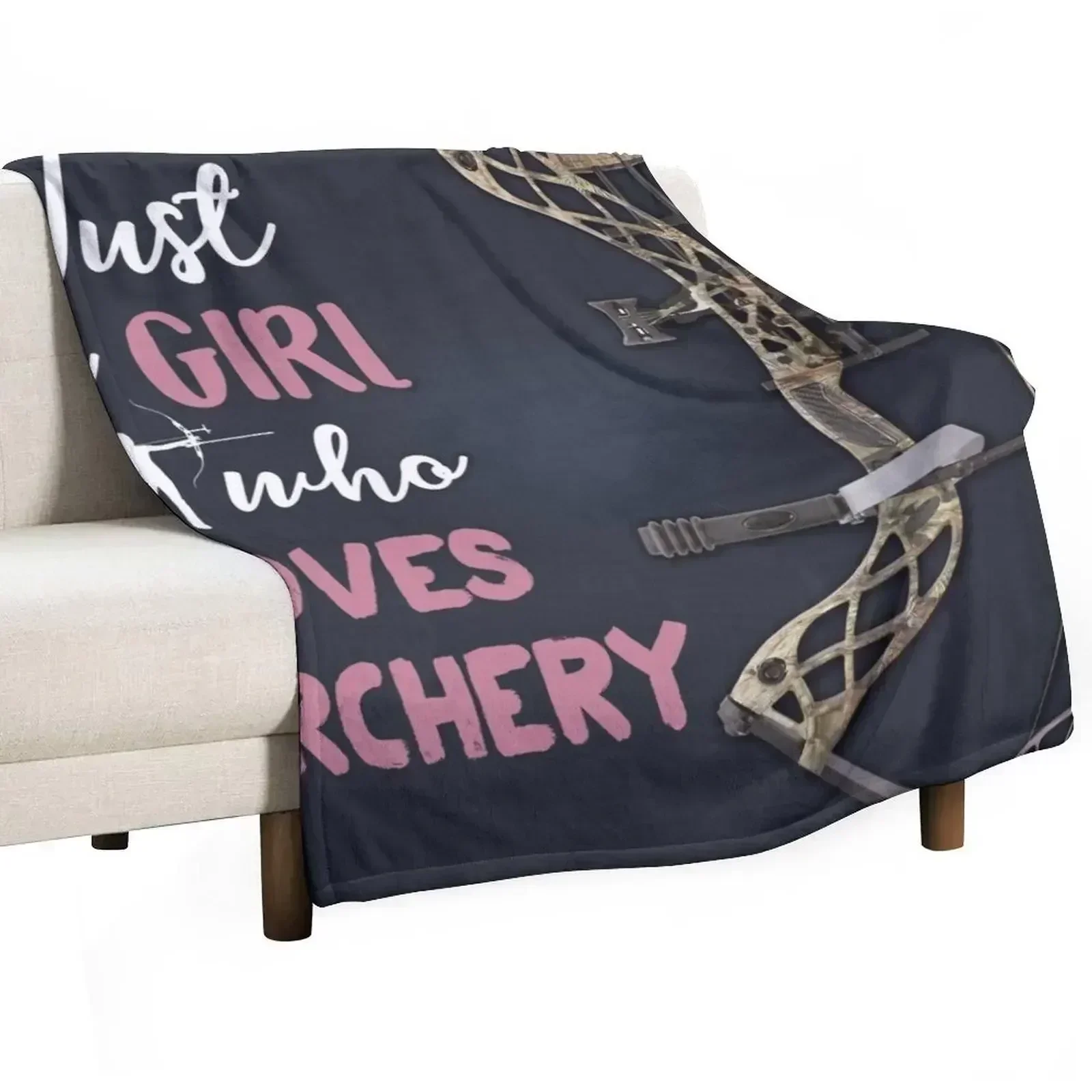 JUST A GIRL WHO LOVES ARCHERY BLANKET Throw Blanket For Baby Blankets For Sofas Designers Bed Fashionable Flannel Blankets
