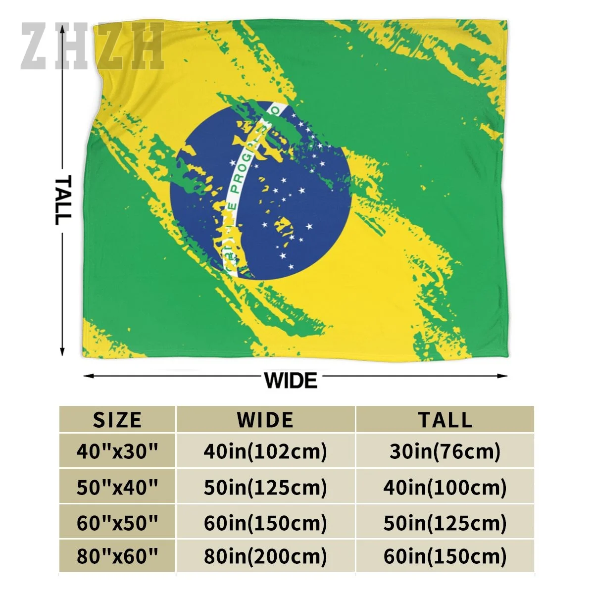 Koc flaga brazylii kolor flanelowy wielofunkcyjny kemping, narzuta na sofę utrzymać ciepło