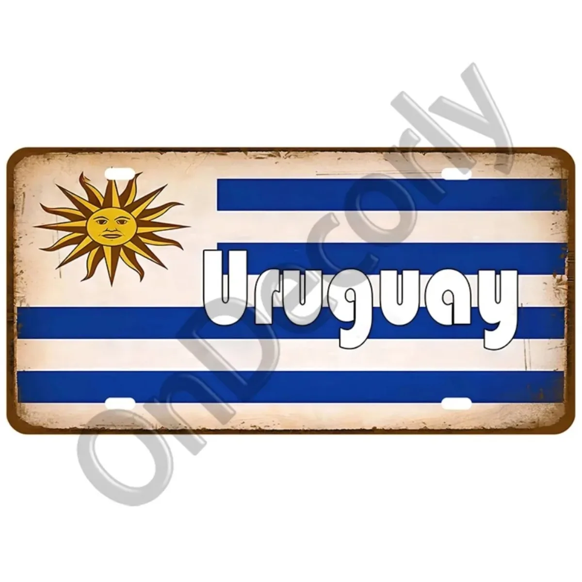 National Flag Tin Sign Plaque | (France/Spain/Germany/Mexico/USA) | Home/Bar/Craft Space Decor