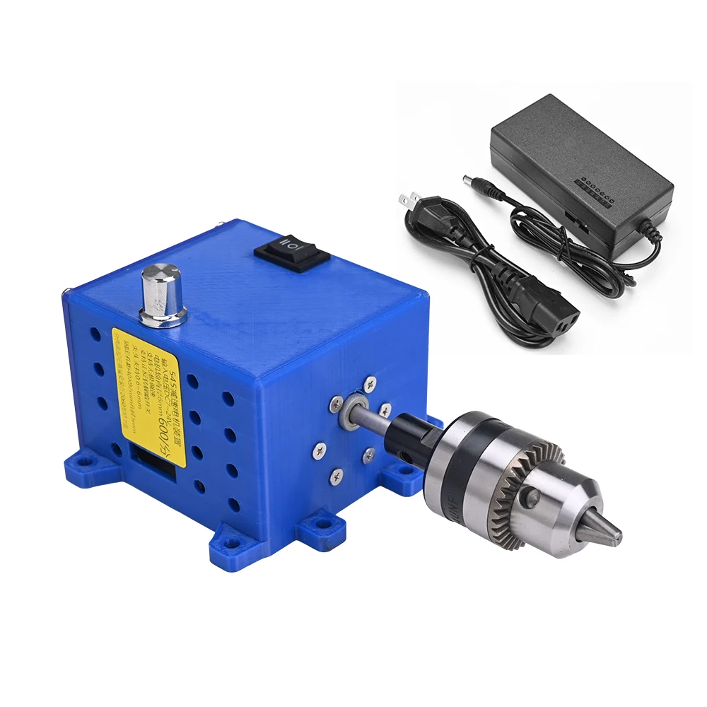 545 DC 24V Mini Bench Drill Press, 30-600 RPM Variable Speed Micro Drill for PCB Jewelry Woodworking, Reversible