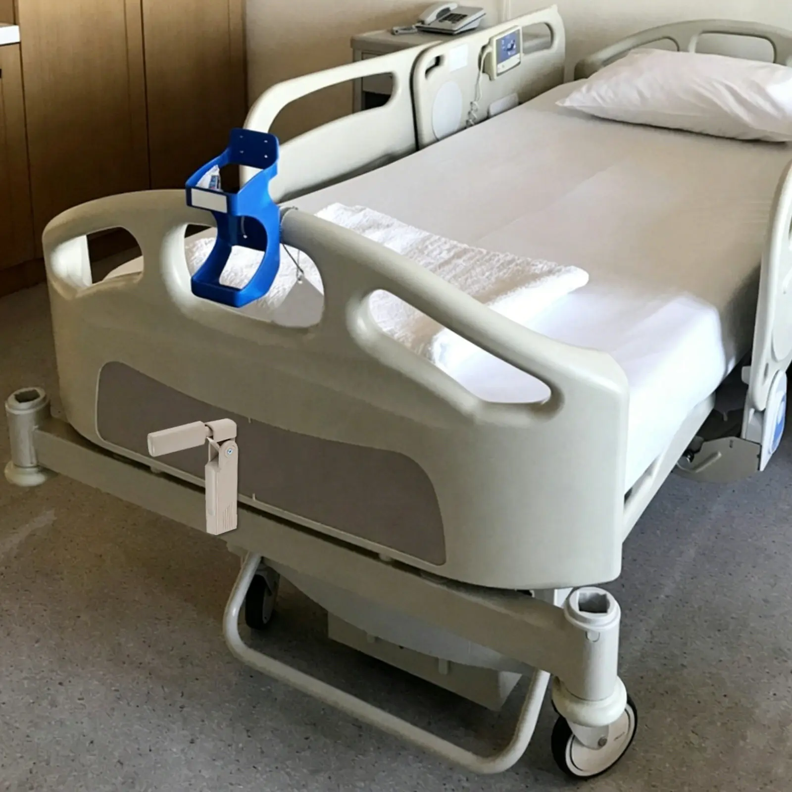 Manivela ajustable para cama de ancianos, plegable, con altura ajustable, repuesto para enfermería