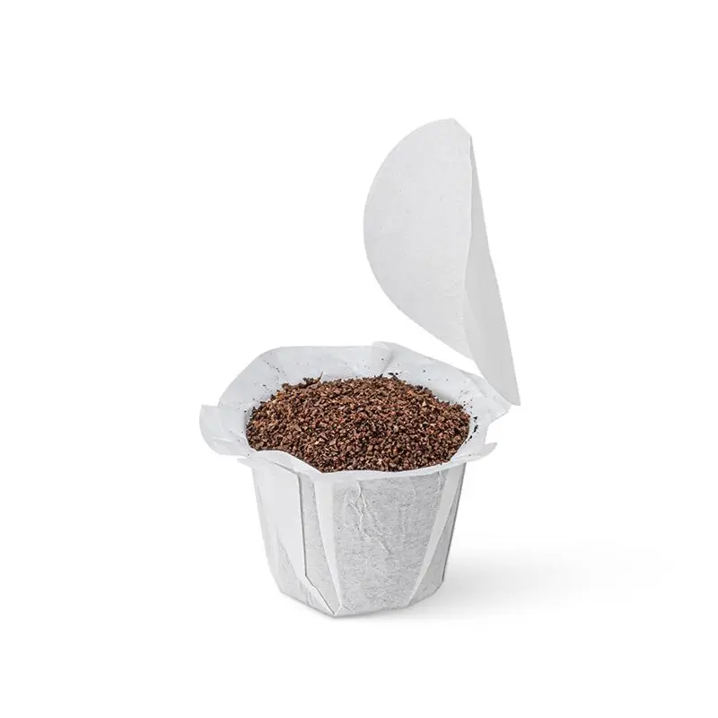 A11I 150PCS Coffee Filter Paper Cup Food Grade Filter Paper Holder Coffee Machine Paper Filter Capsule K Cup with Cover
