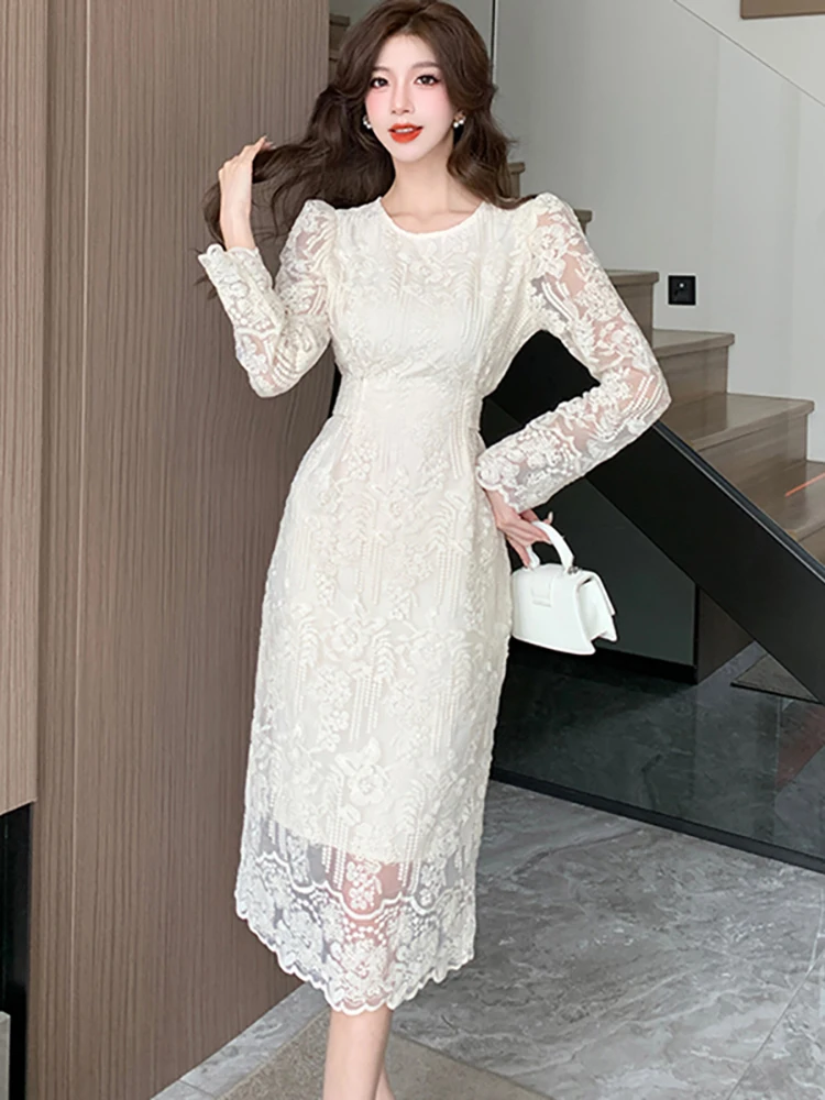 tommy hilfiger printed jersey bell sleeve a-line dress Citrusy Lace Gown– Teuta Matoshi main image 1
