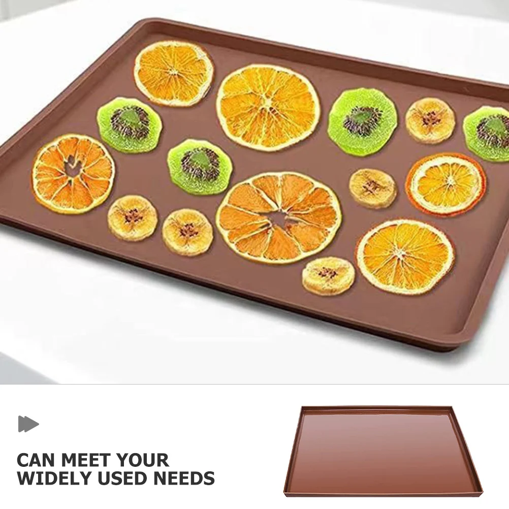 

4Pcs Silicone Mat Heat Resistant Reusable Baking Tray Liner Silicone Pads for Food Dryer Oven Use