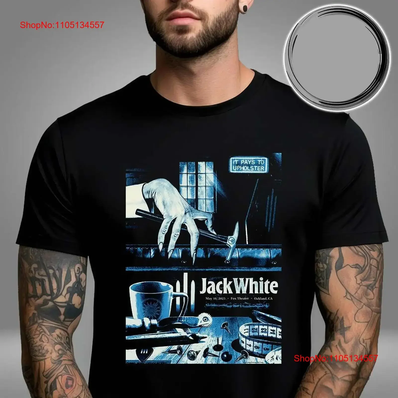 Jack White At Fox Theate r In Oakland CA Am 26. Mai 19625, T-Shirt, Vintage, gewaschen, lässig, stilvoll, weich gestreckt, modisch