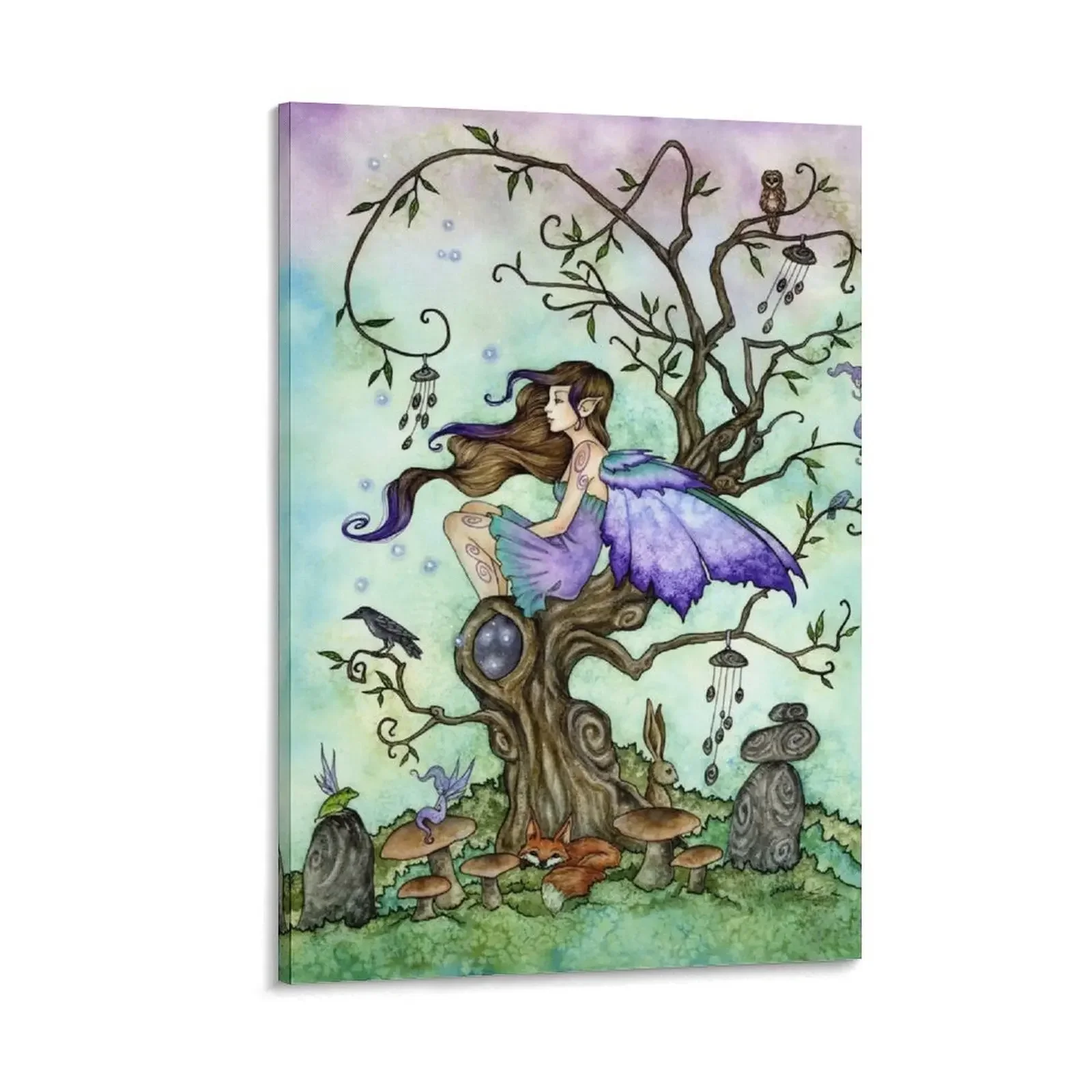 

Wind Chimes Canvas Painting anime room decor Bedroom deco wall decor