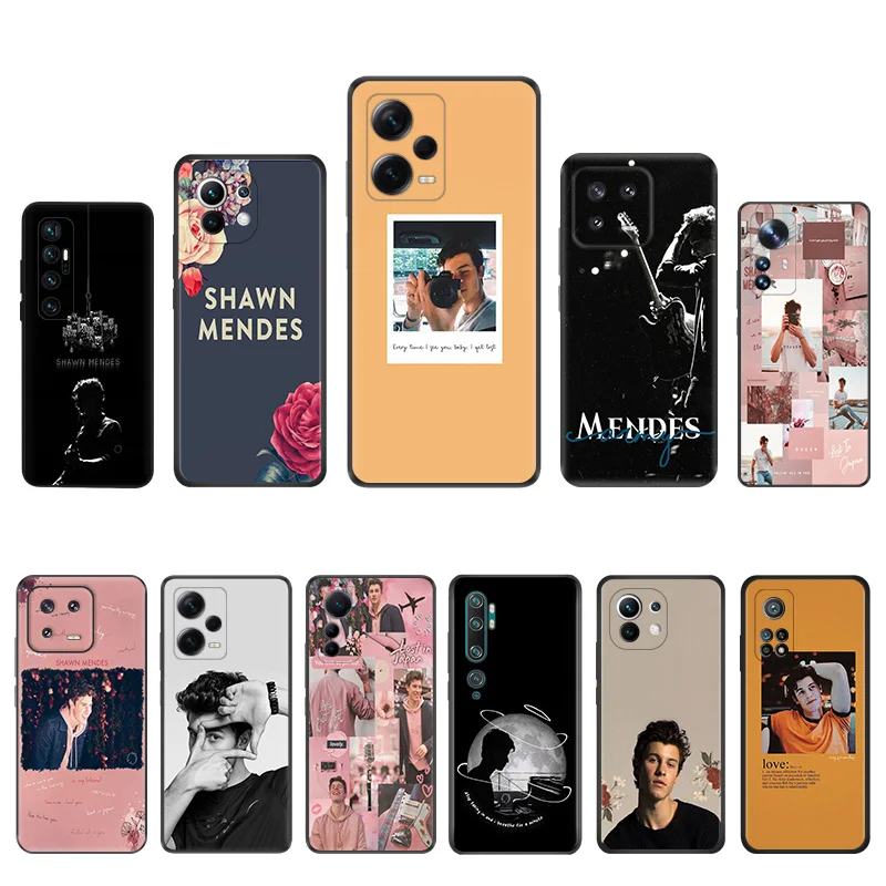 Matte Phone Case for Redmi Note13 Pro 5G 4G Note 12 12c 13c Xiaomi 12X 12T 13 Lite Shawn Mendes Pink Rose Black Soft Cover