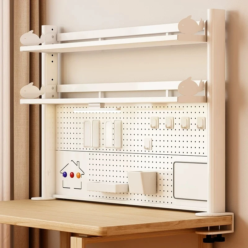Estante de pared flotante para escritorio con tablero perforado, exhibidor de bibelots y almacenamiento, estante para libros, artículos del hogar, liquidación