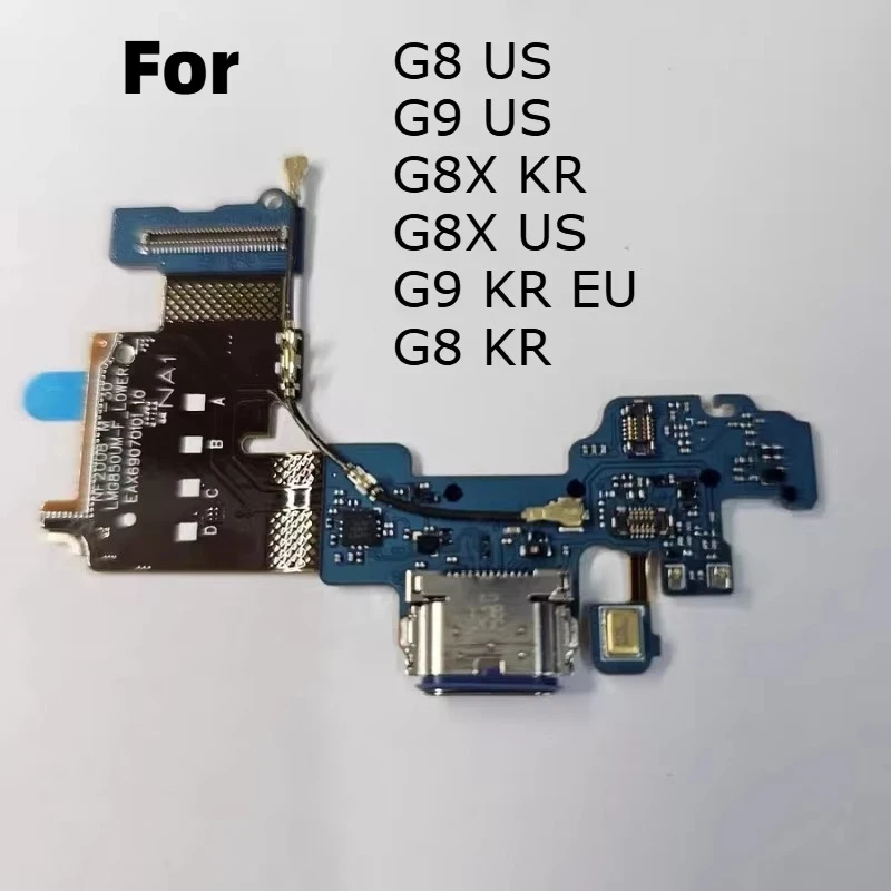 For LG G8X G8 G820N G9 Velvet 5G ThinQ / V50S Microphone Module USB Charging Port Board Flex Cable Connector Part