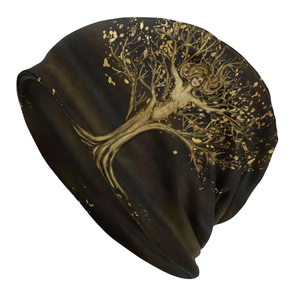 

Golden Tree Goddess Thin Skullies Beanies Outdoor Caps For Men Women Ski Caps Bonnet Hats