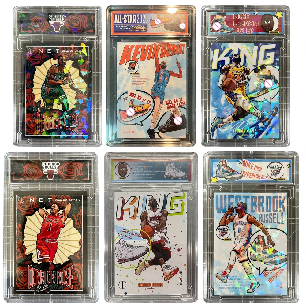 

Panini DIY Derrick Rose Westbrook Durant James домашняя коллекционная карта с радужной вспышкой кирпич для мальчиков подарок на Рождество и день рождения
