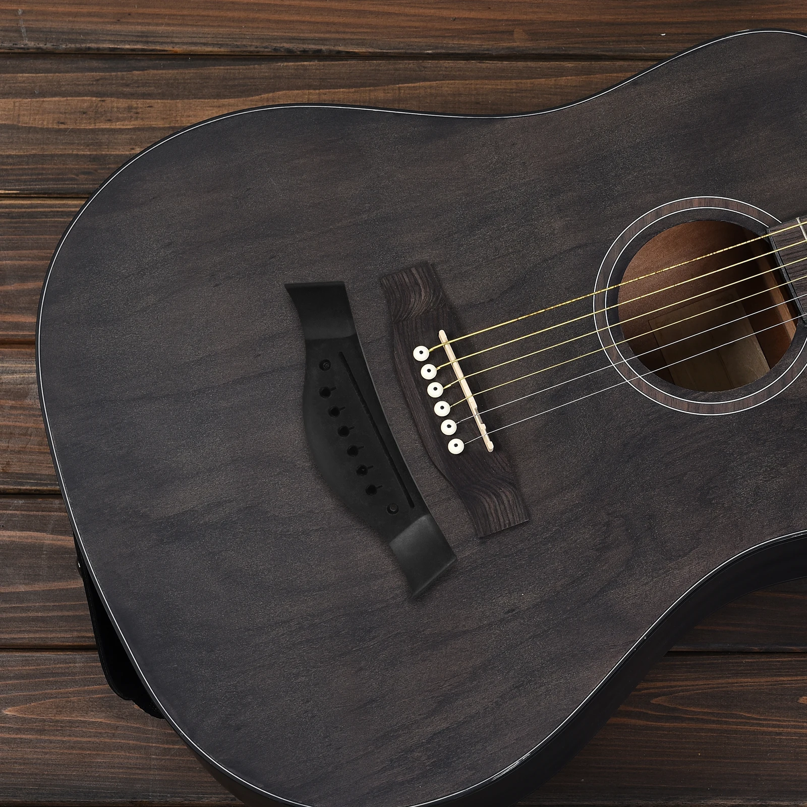 

4 Pcs Wooden Guitar Acoustic Saddle Bridge Bone Replacement Parts Abs and Accessories