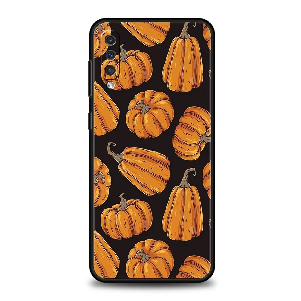 Case For Samsung A24 A12 A14 A32 A50 A70 A20S A10S A22 A40 A34 A54 A42 A52 5G A02S A04s Cover leaves fall fox pumpkin Halloween