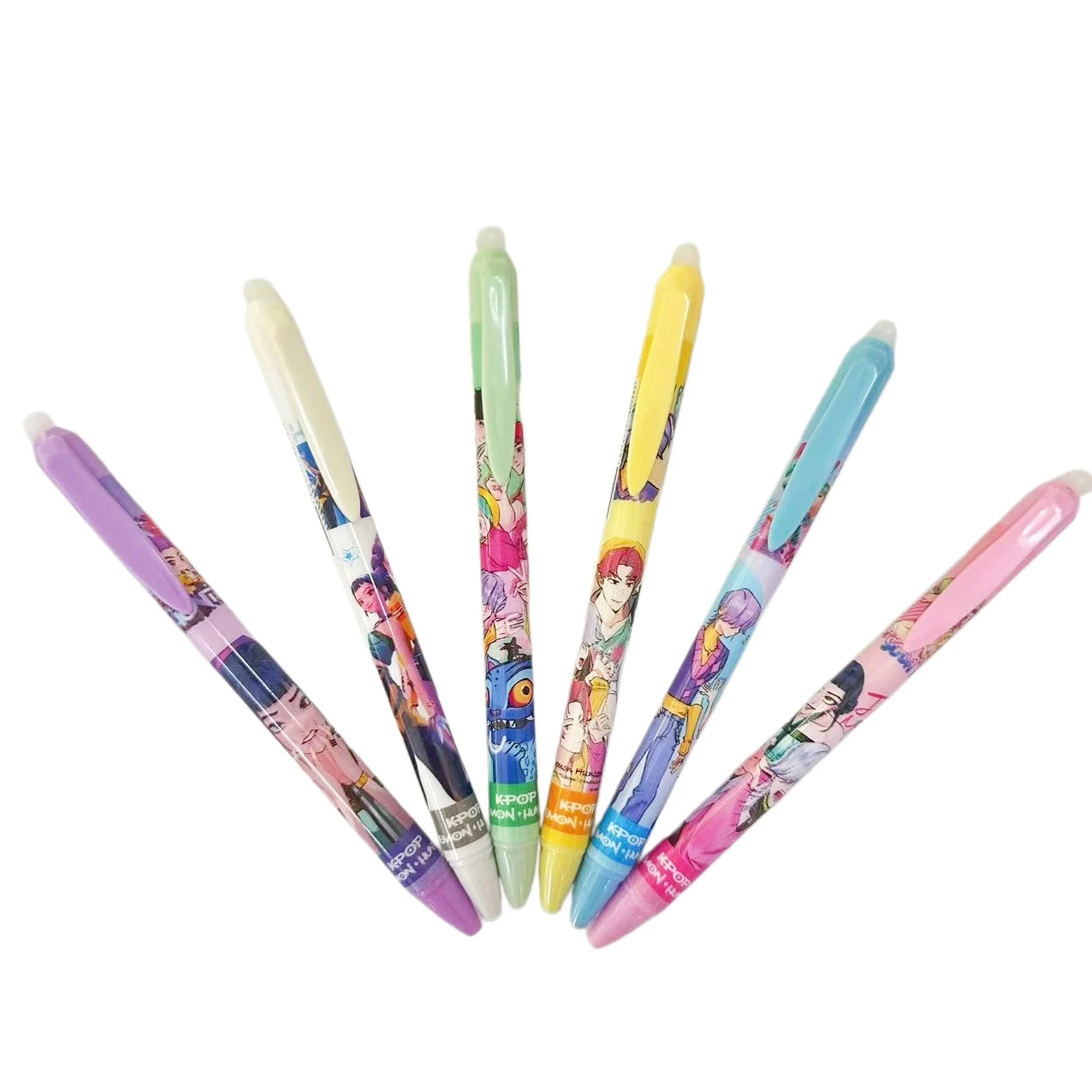 Anime Gilrs Lumi Mila Zoi Hunters Theme Erasable Pens 0.5mm Black Blue Press Type Gel Pen School Office Stationery Gift For Fans view 5