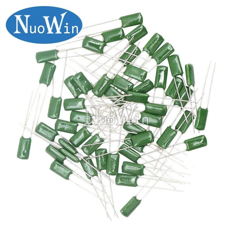 50pcs/Lot 100V Polyester Film Capacitor 1NF 2.2NF 4.7NF 10NF 47NF 100NF 2A331 2A102 2A222 2A472 2A512 2A103 2A223 2A473 2A104