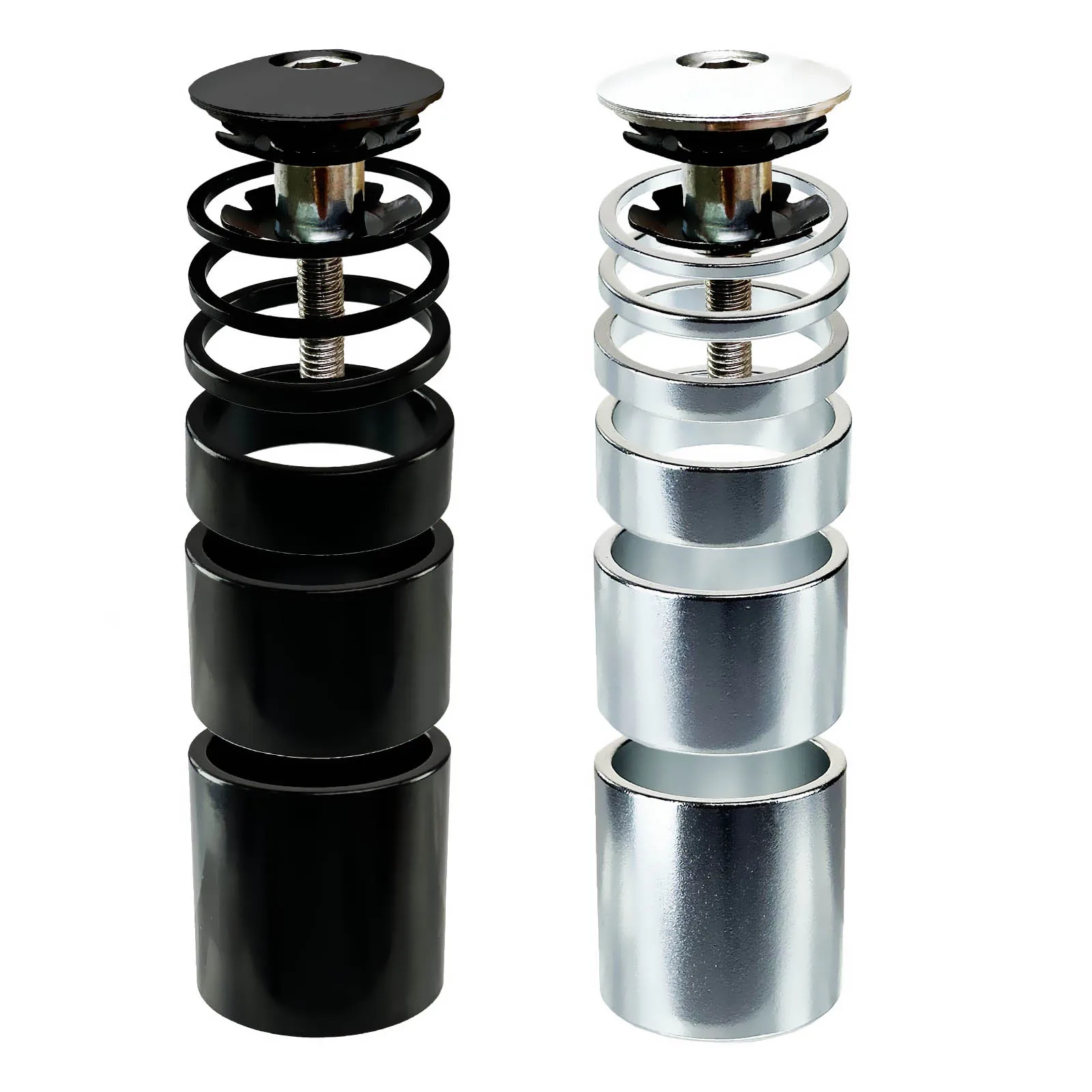 1INCH 25.4mm Retro Bike Headset Spacer 1 Inch Handlebar Stem Shim Fixed Gear Road Bike Fork Top Cap Star Nut 1" Washer Cover