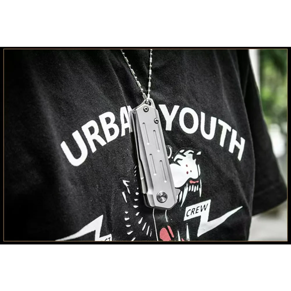 سكين صغير قابل للطي من الفولاذ D2 سكين نجاة محمول خارجي #6