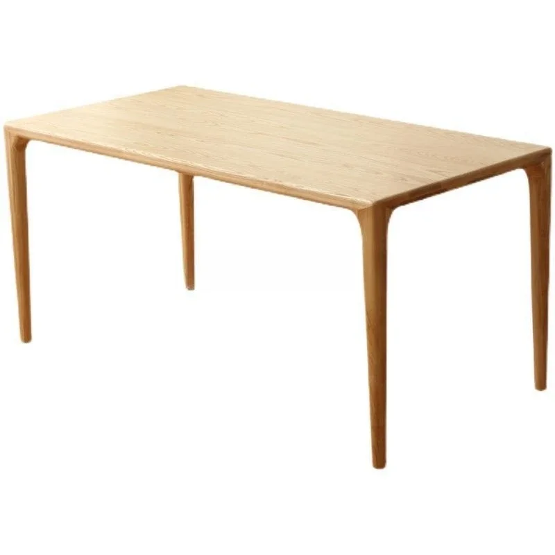 مجموعة طاولة طعام وكرسي من الخشب الصلب بالكامل وبسيطة وحديثة من الشمال، ومكتب نقر من خشب الجوز الأسود