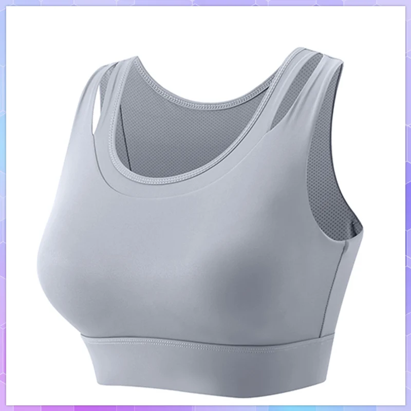 Black Women's Seamless Built In Bra Tube Top Female Sexy Sports Tanks Underwear Crop Tank Tops Green Gray Skin Breathable Yoga