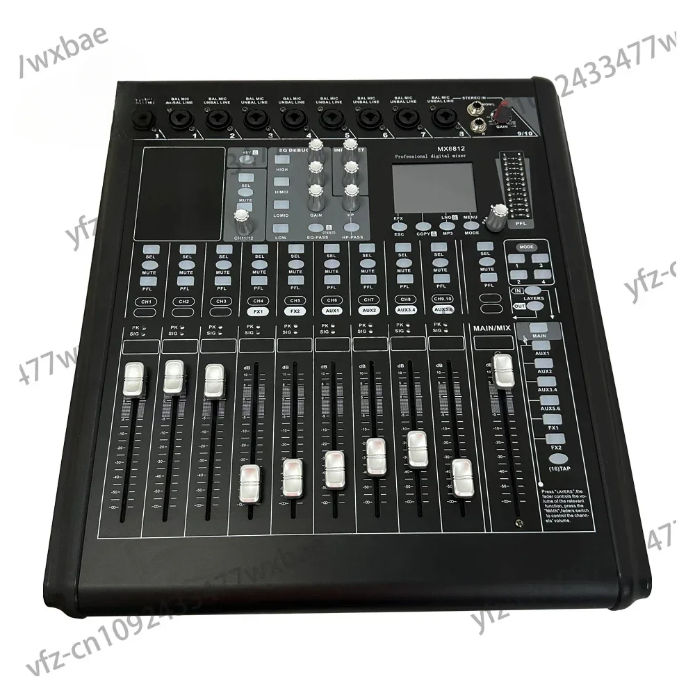 Audio stage sound mixer console Digital Audio mixer MX8812 12 channel professional mixing console