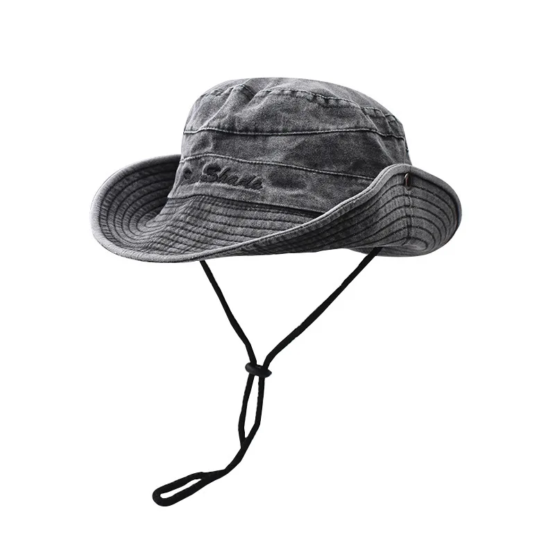 

Four Seasons Cotton Solid Color Bucket Hat Foldable Fisherman Hat Outdoor Breathable Travel Hiking Hat Sun Cap for Men and Women