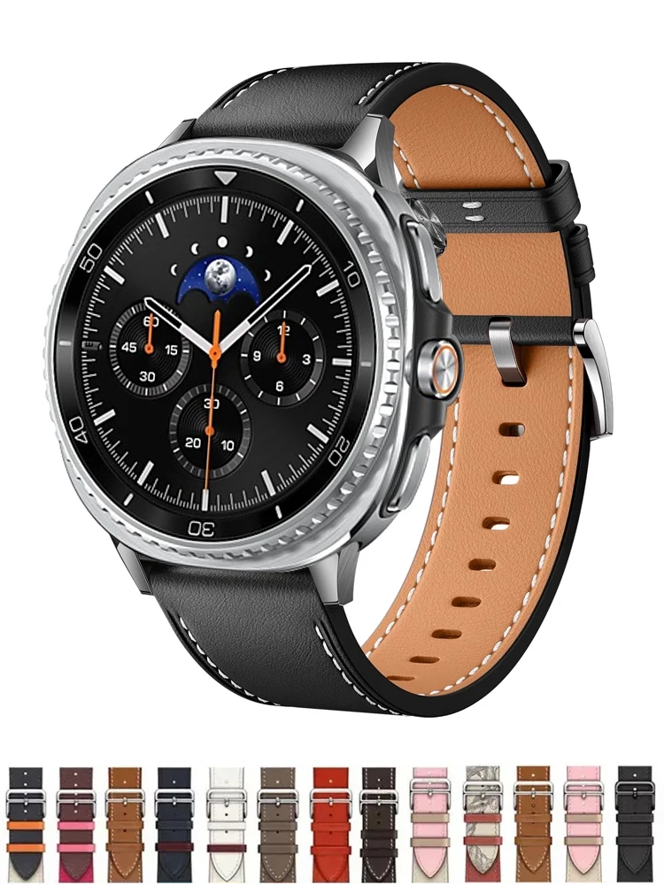 Leather Strap for Samsung Galaxy watch 8 classic 46mm 40mm 44mm SmartWatch Accessories wrist Bracelet correa Galaxy watch 8 Band