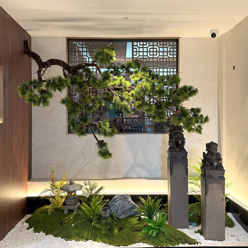 

Inverted simulated welcome pine tree hanging large suspended wall hanging porch landscaping