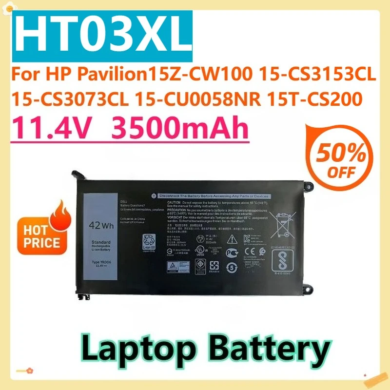 

Для HP Pavilion15Z-CW100 15-CS3153CL 15-CS3073CL 15-CU0058NR 15T-CS200 15-CS0XXX CS2064ST L11119-855 HT03XL аккумулятор