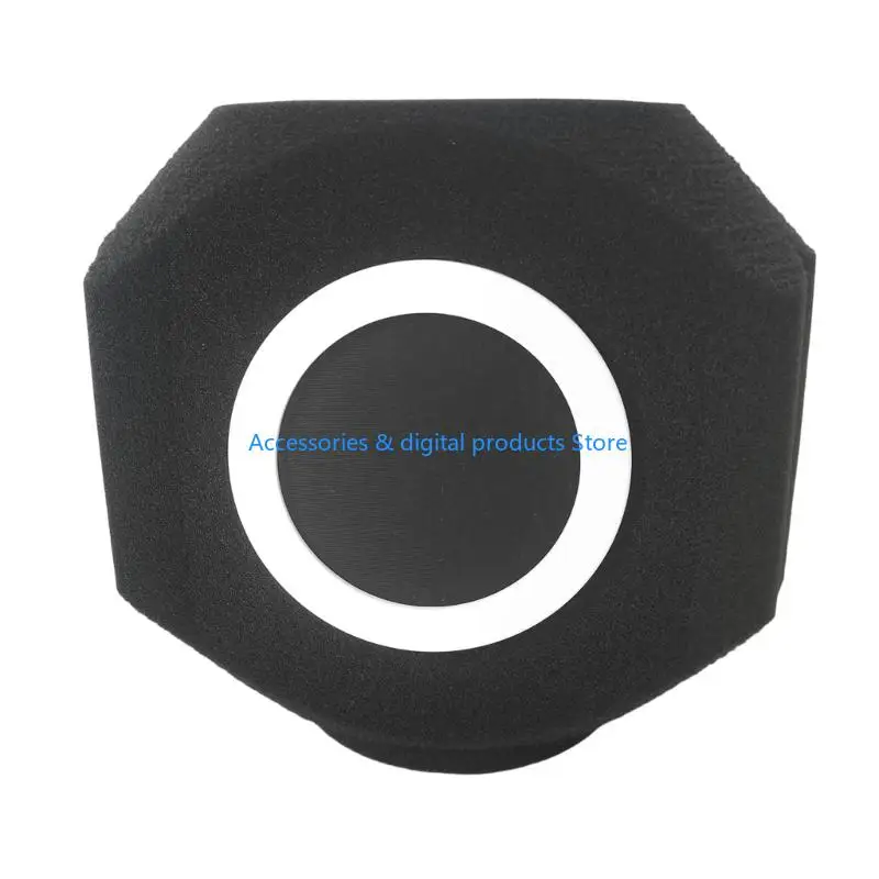 77JD Reusable Microphone Windscreen Dense Sponge Cover For Podcasting And Streaming