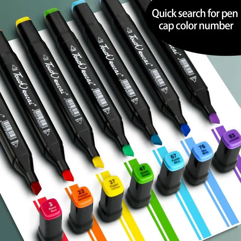 

Art Supplies Markers Set for Students and Professional Feature Double Tip