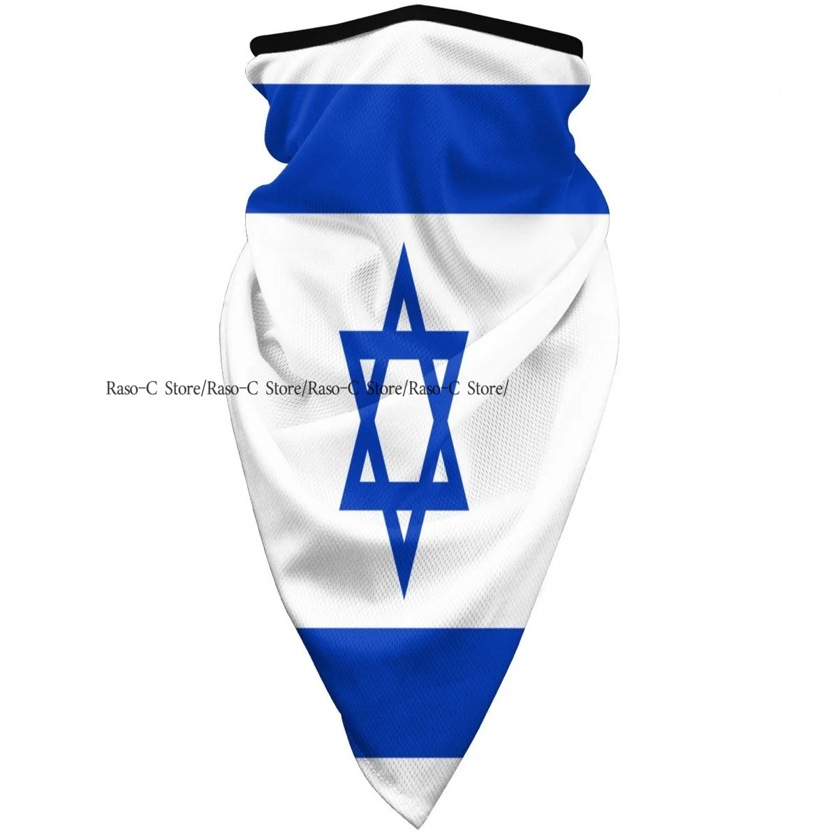 Windproof Dust Face Mask Flag Of Israel Breathable Ice Silk Neck Cover Balaclava Bandana Scarf Wrap