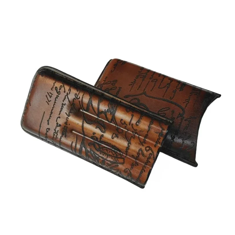 Cigar Tube 2/3 Slots Cigar Case /Box with Cigar Cutter portable Travel Cigar Accessories Leather Humidor