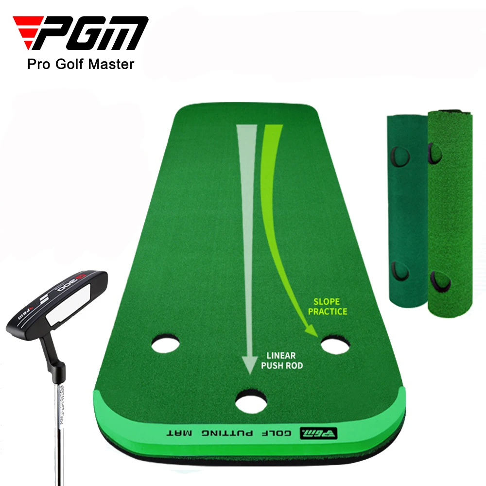 PGM Indoor Golf Putting Green Home Portable Golf Putter Trainer Mini Practice Mat Green Exercises Blanket Golfing Training Aids