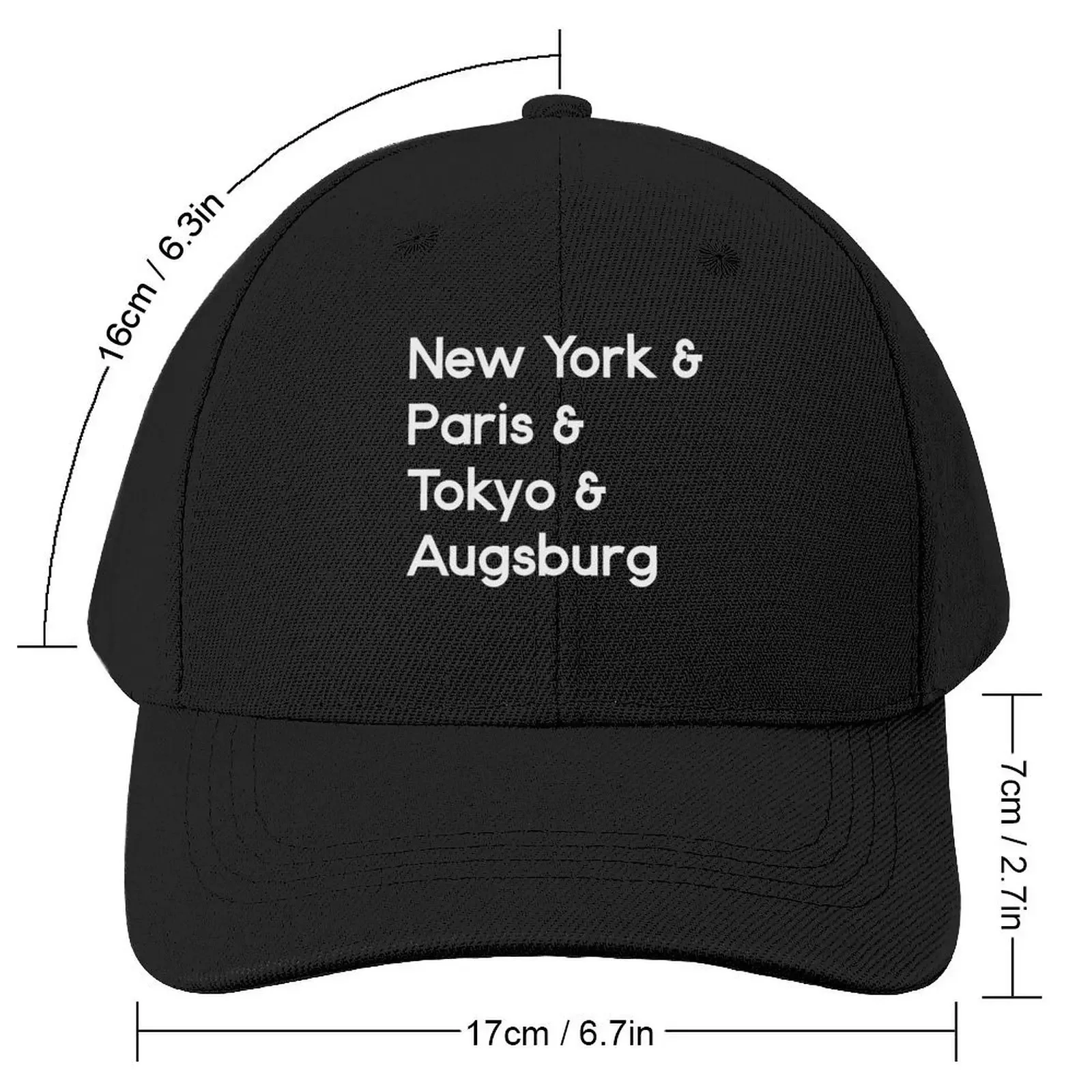 AUGSBURG Funny Swabia Bavaria Design Baseball Cap summer hat Thermal Visor Custom Cap Hats Man Women's