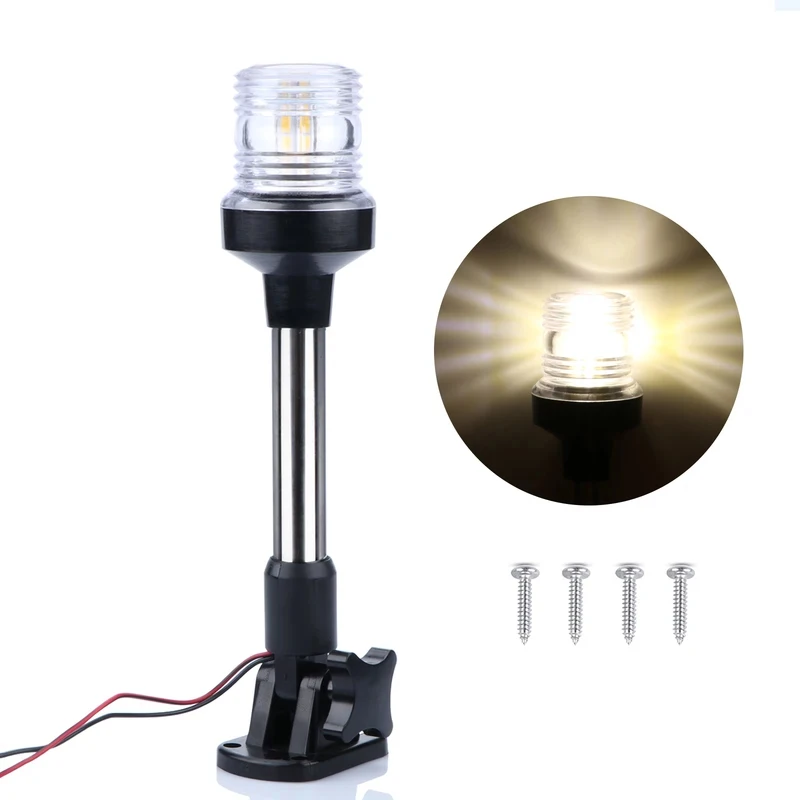 

12V LED Boat Accessories 6/9/12 inch Fold Down Light Navigation Sailing Signal lamp for Marine For Yacht