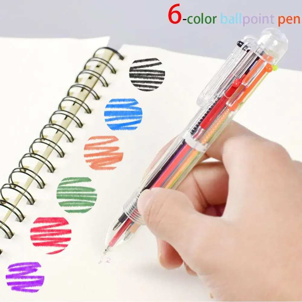 Juguete educativo de dibujo creativo para niños, bolígrafo de 6 colores para estudiantes